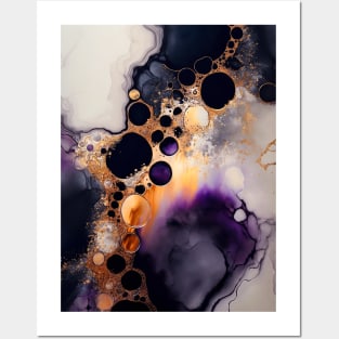 Fashion in Purple - Abstract Alcohol Ink Resin Art Posters and Art